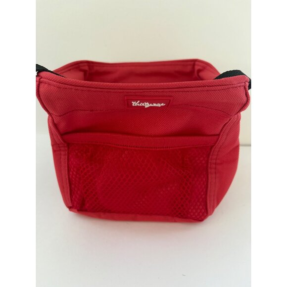 Thirty-One Red Santa Belt Little Carry All W Mesh Pocket approx 6x6 NEW‎ Unused - Picture 3 of 7